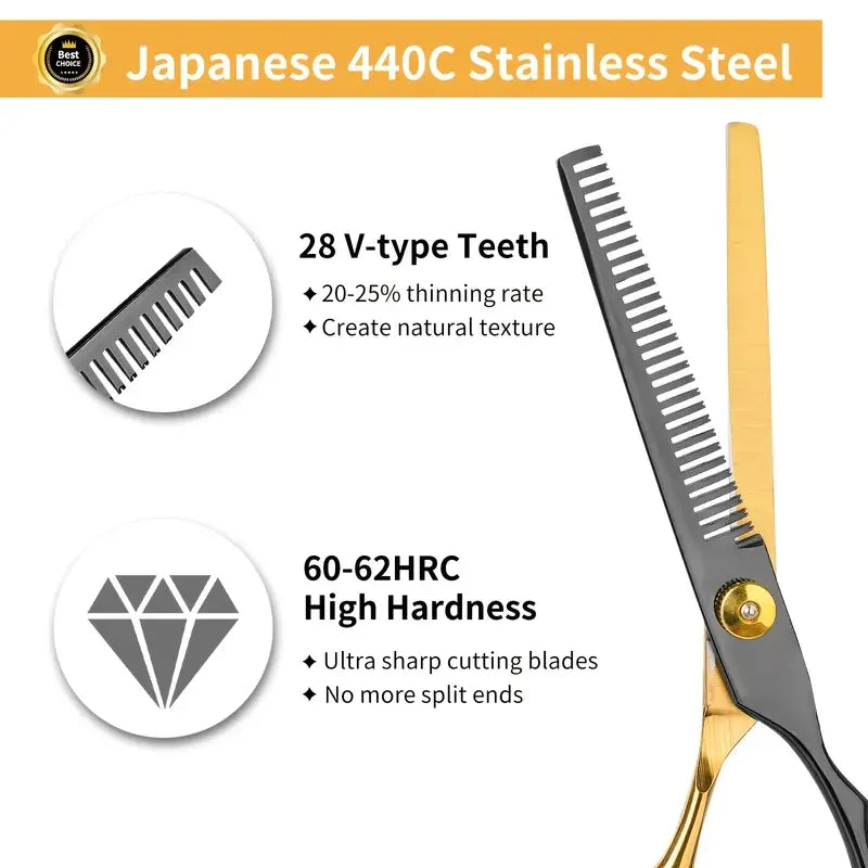 Wingsbro 6.5" Hair Scissors Shears Kit