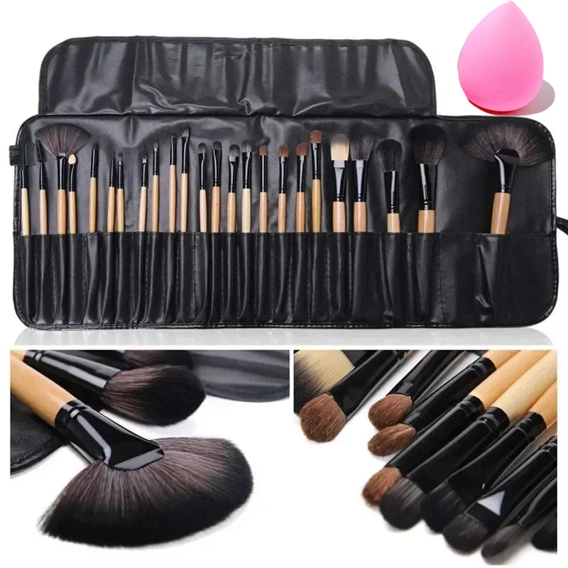 24 Pcs Makeup Brush Set with Gift Bag