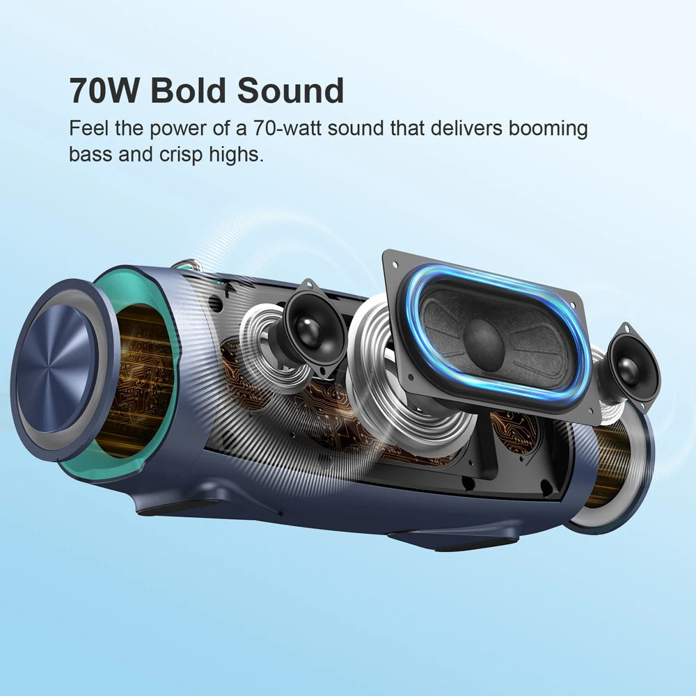 DOSS 70W Portable Bluetooth Speaker Waterproof