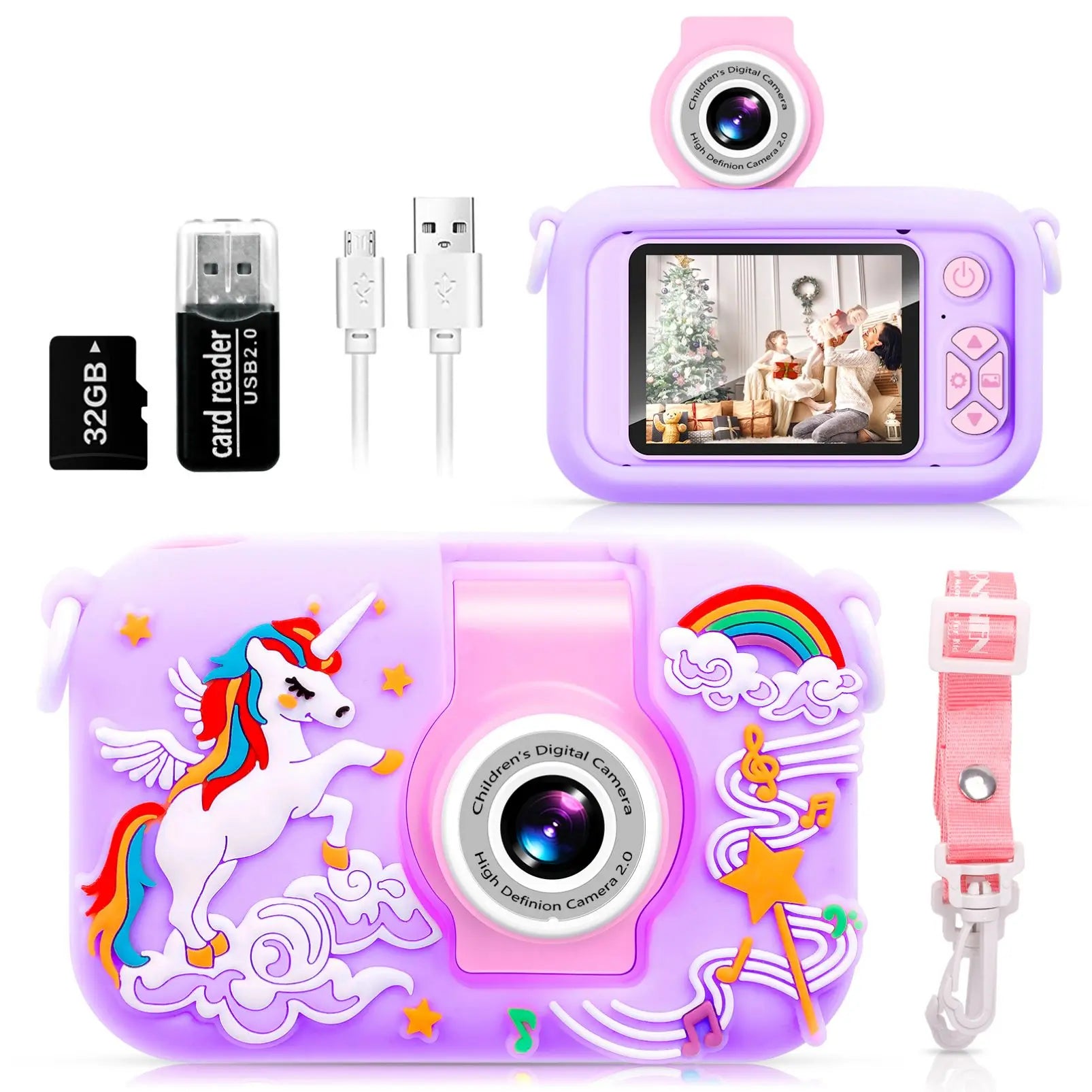 Kids Flip Lens Camera – Dino Case + 32GB