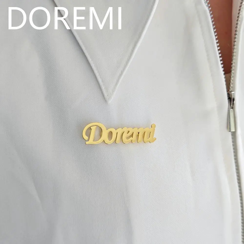 Custom Metal Nameplate Brooch Pin