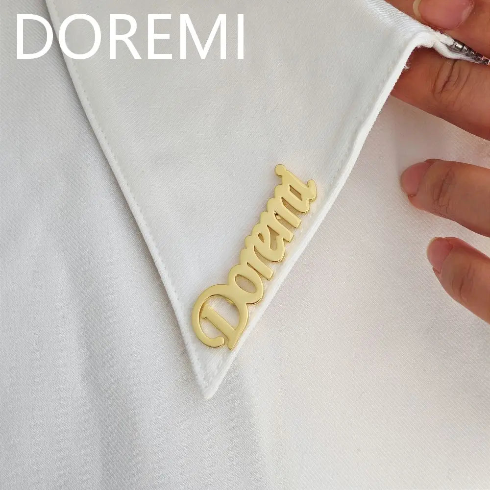 Custom Metal Nameplate Brooch Pin