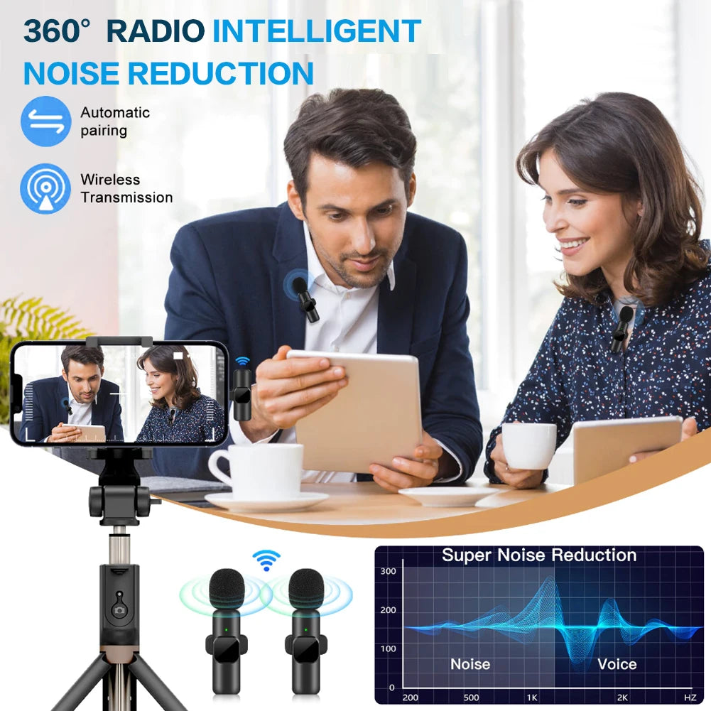 2-in-1 Wireless Lavalier Streaming Mic