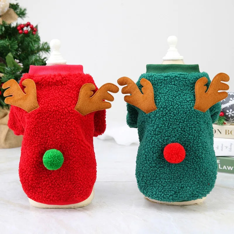 Christmas Fleece Sweater for Small Pets