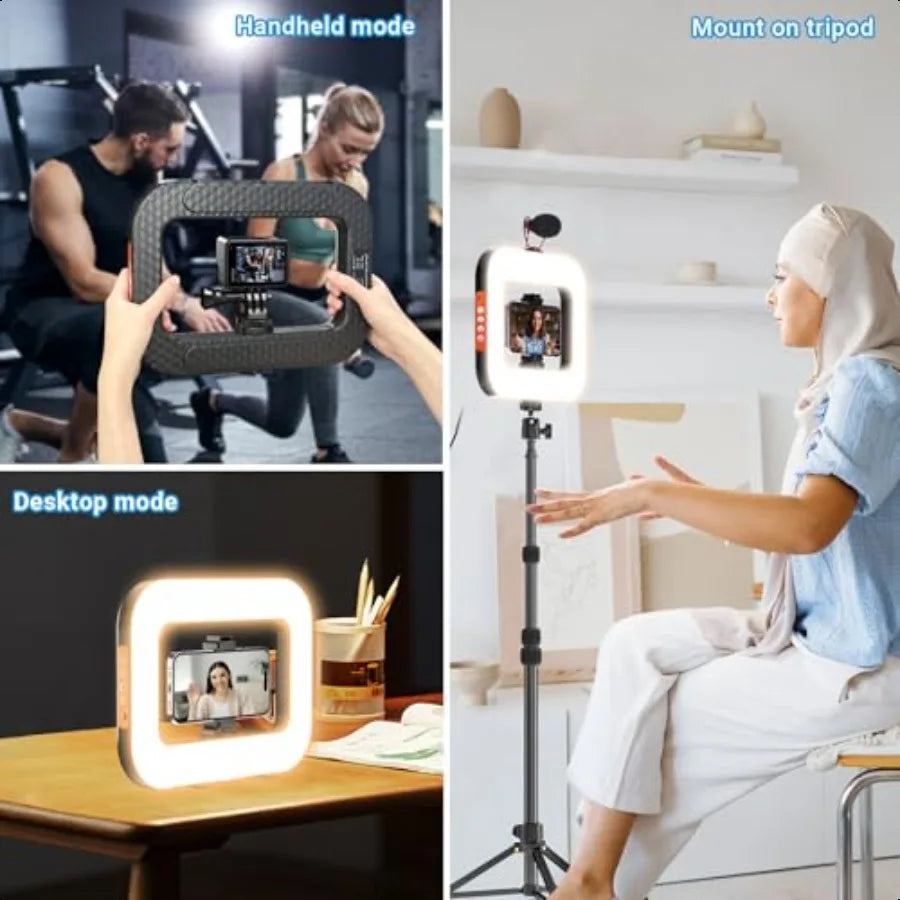 Cordless Rechargeable Square Ring Light