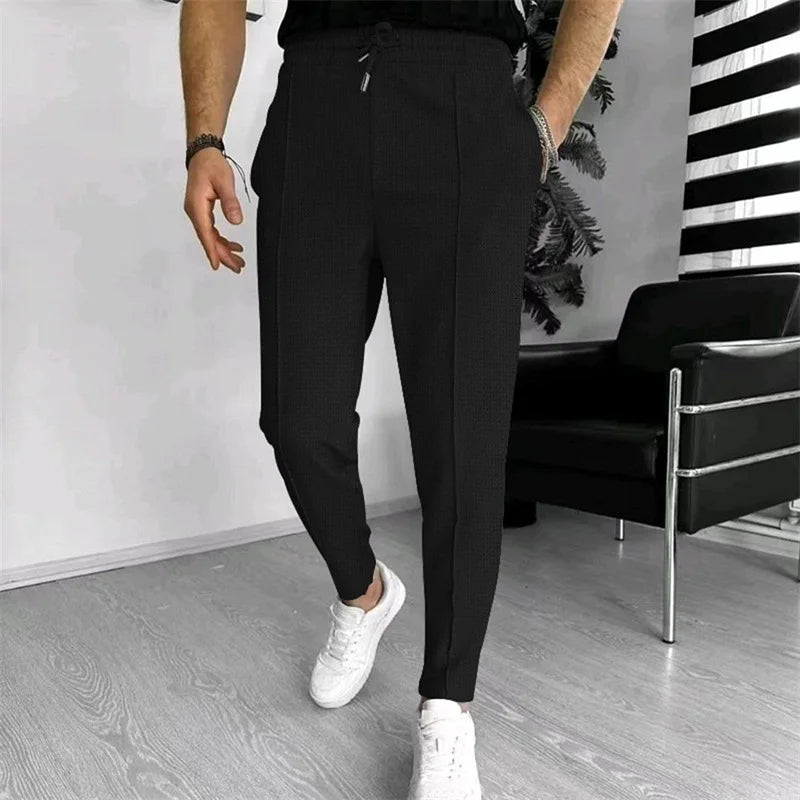 Men’s Casual Drawstring Pants with Pockets