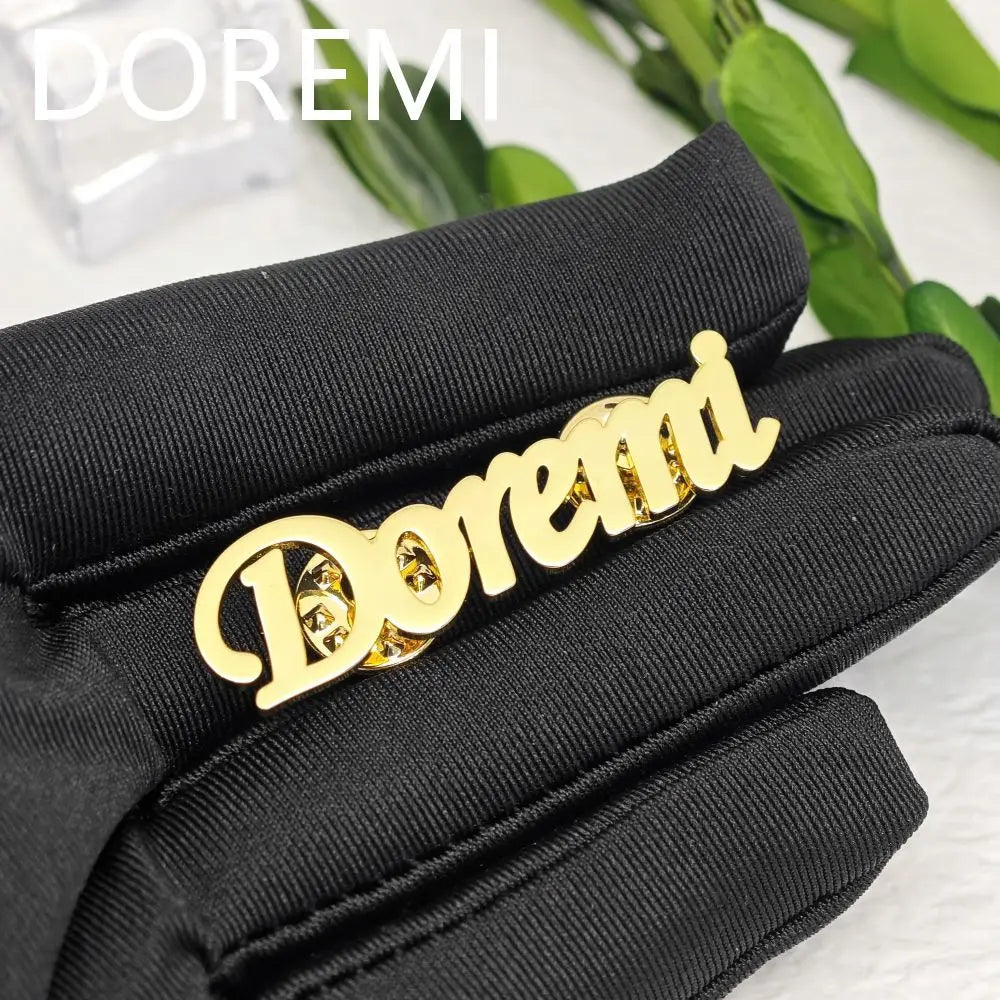 Custom Metal Nameplate Brooch Pin