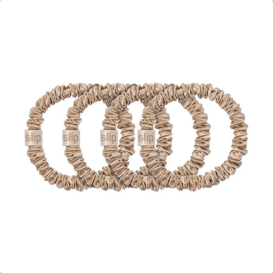 Slip Silk Skinny Scrunchies – Blonde 4PCS