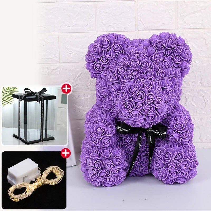 Rose Bear with LED Lights Gift Box