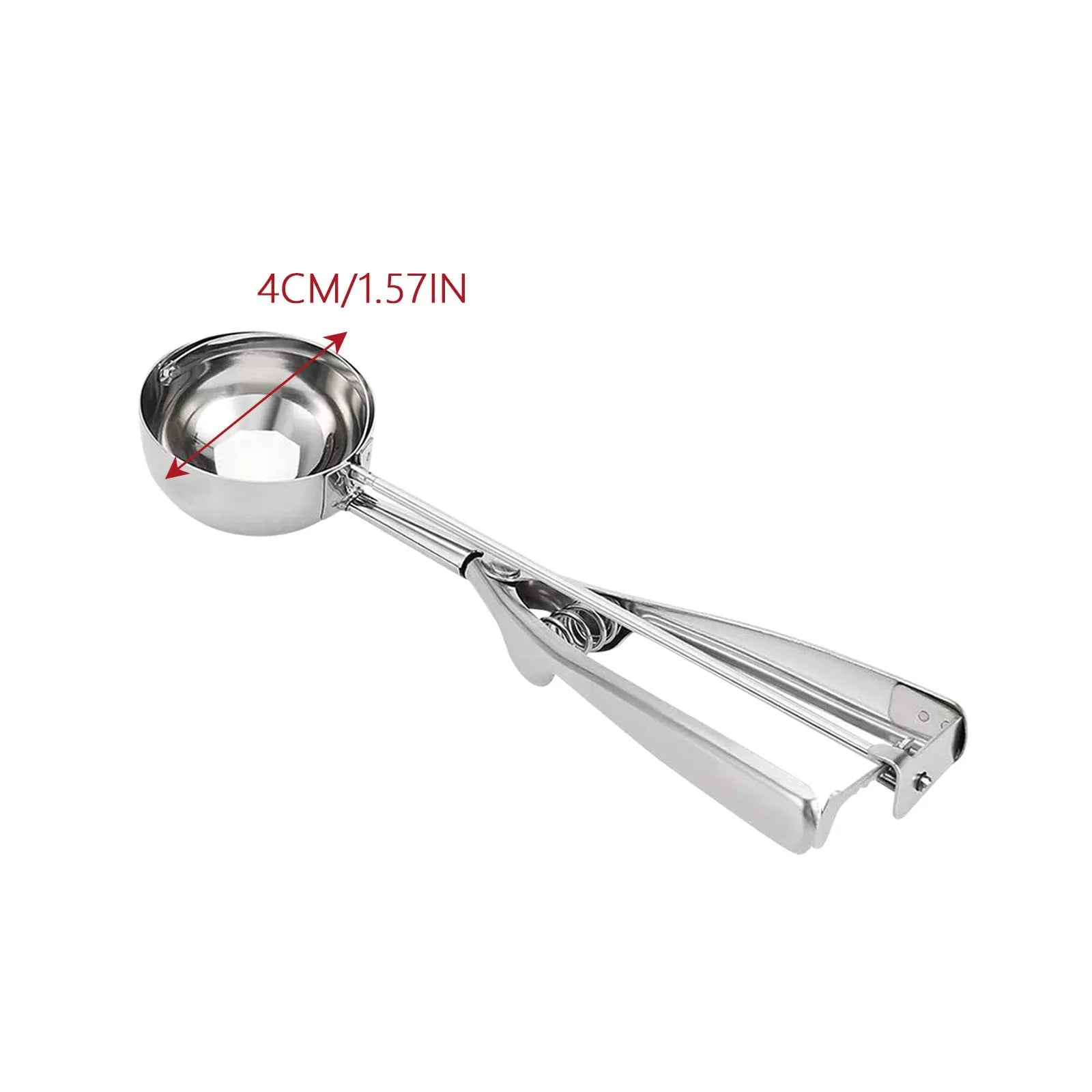 3pc Stainless Steel Scoop Set with Spring