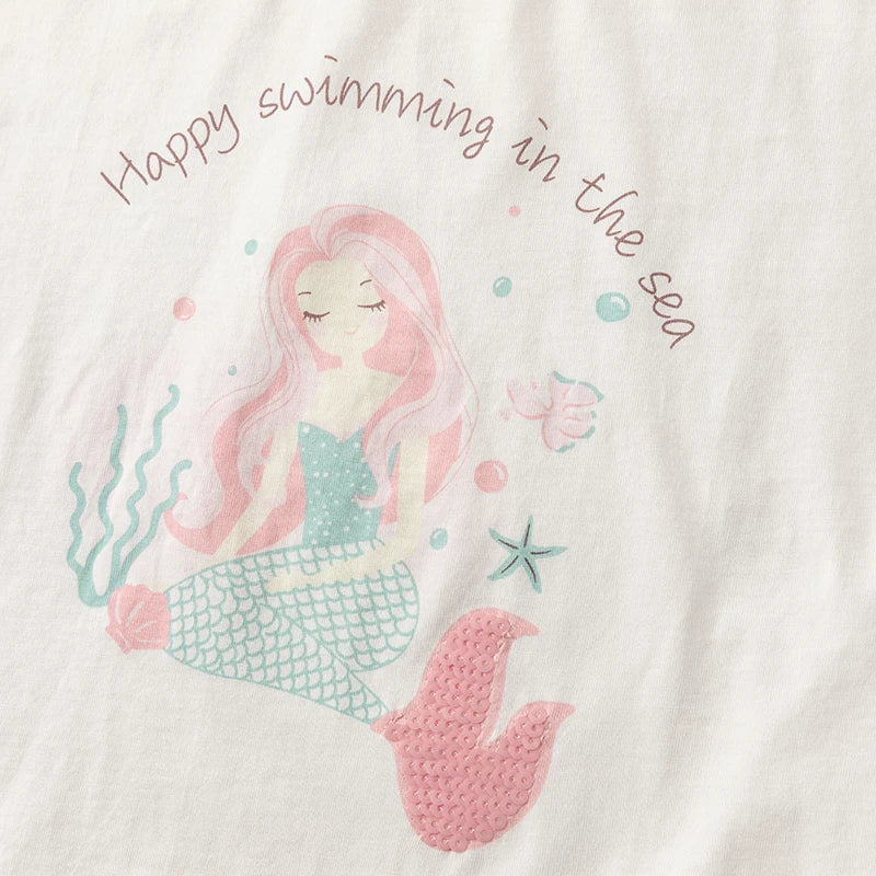 Dave Bella Girls' Cartoon Cotton Tee