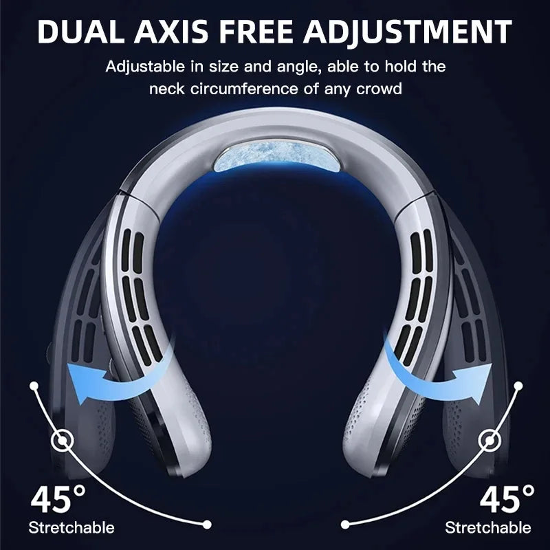 8000mAh USB Hanging Neck Fan LED