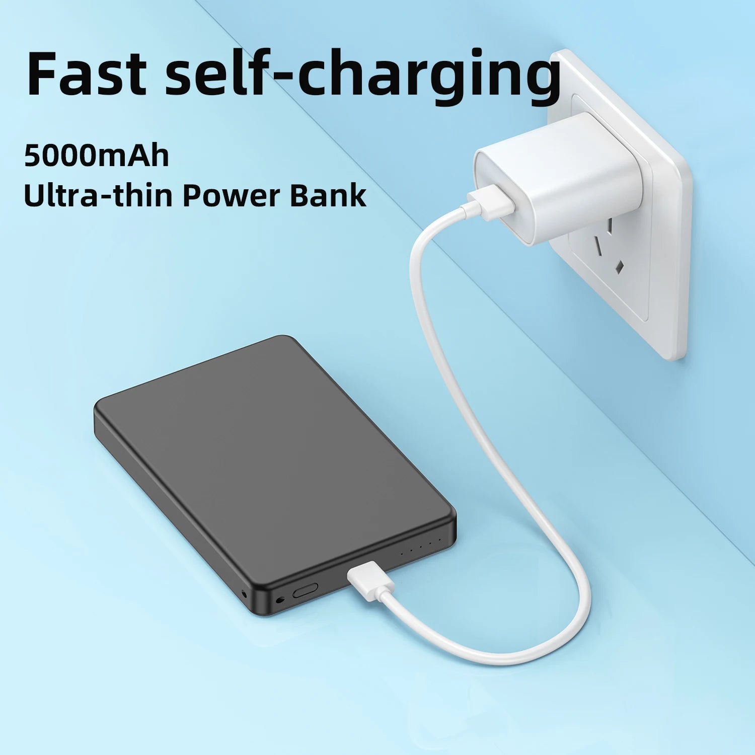 Magnetic 5000mAh Wireless Power Bank USB-C