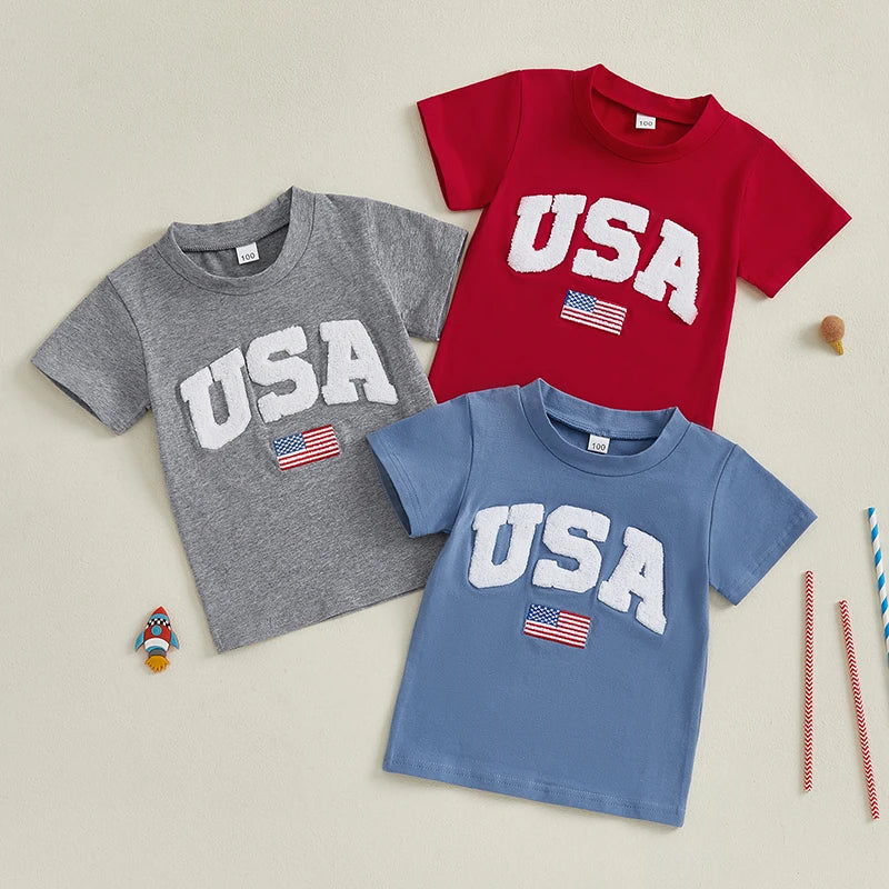Patriotic USA Flag Kids T-Shirt