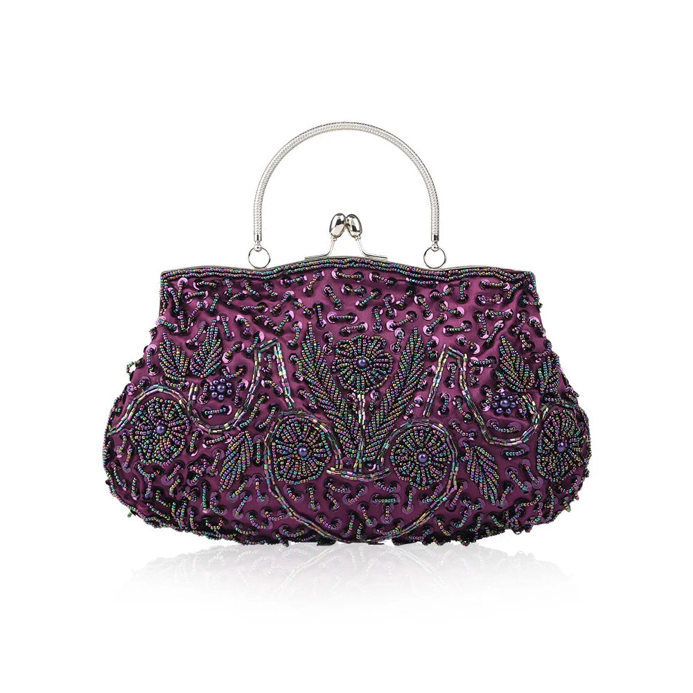 Retro Beaded Women’s Evening Clutch Bag