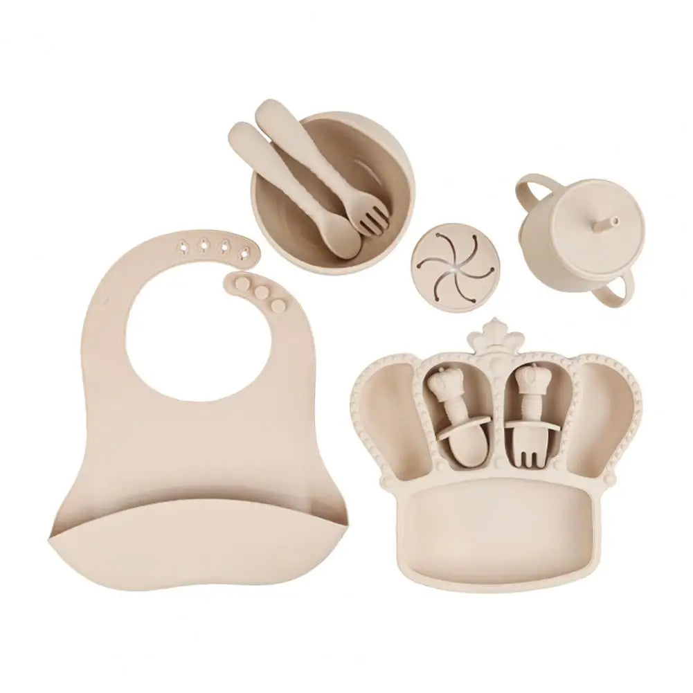 9Pcs Silicone Baby Feeding Tableware Set