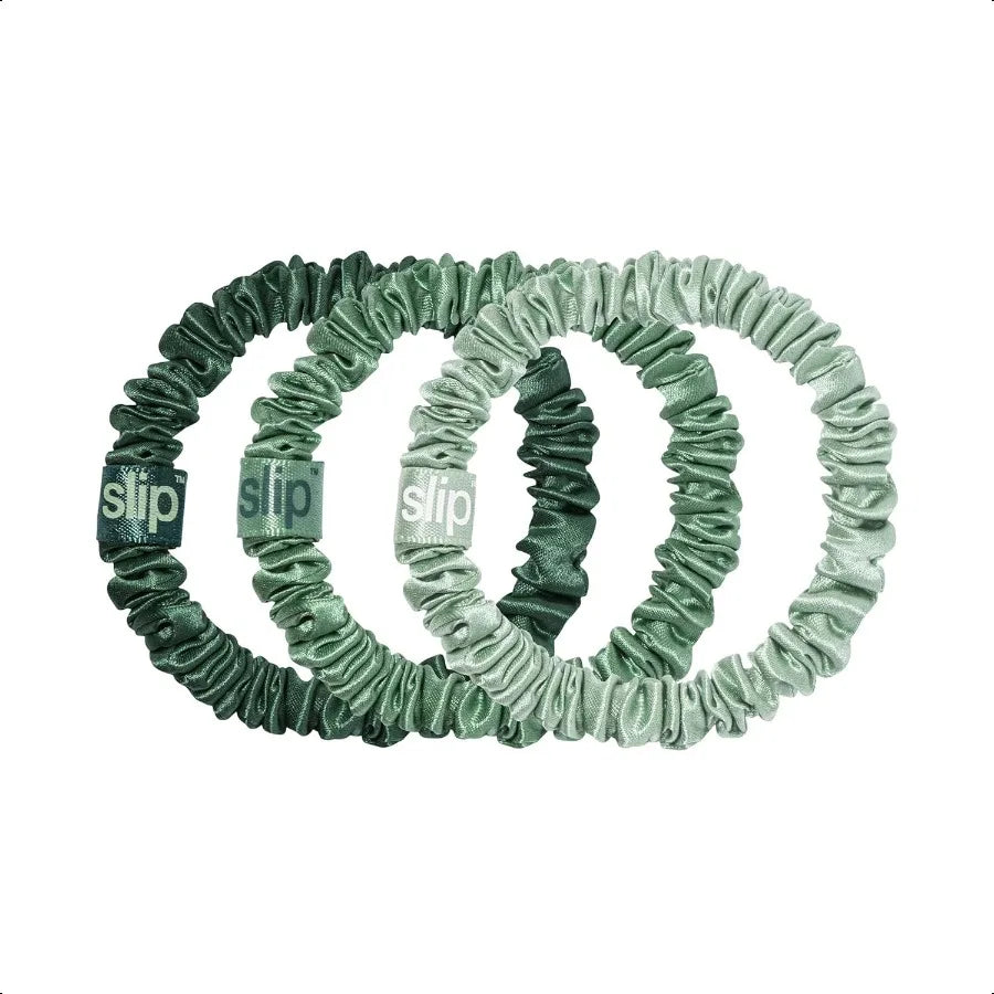 Exclusive Silk Skinny Scrunchies 3 Pack