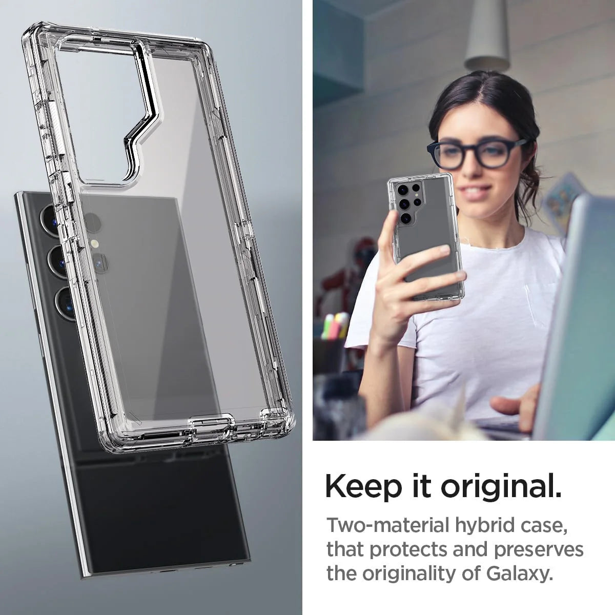 Hybrid Rugged Clear Samsung S23 Case