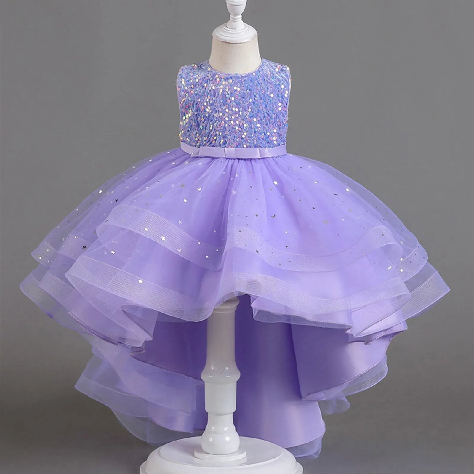Ruffled Flower Girl Party Gown