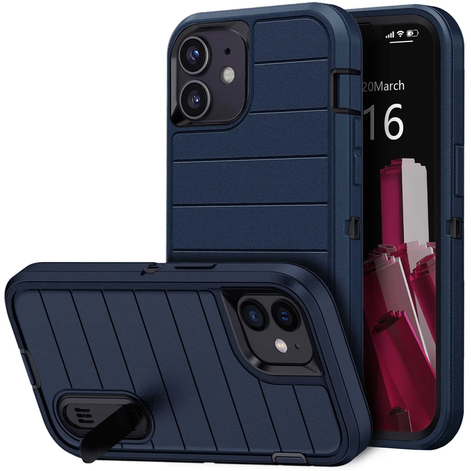 Rugged 3-Layer iPhone 11 Kickstand Case