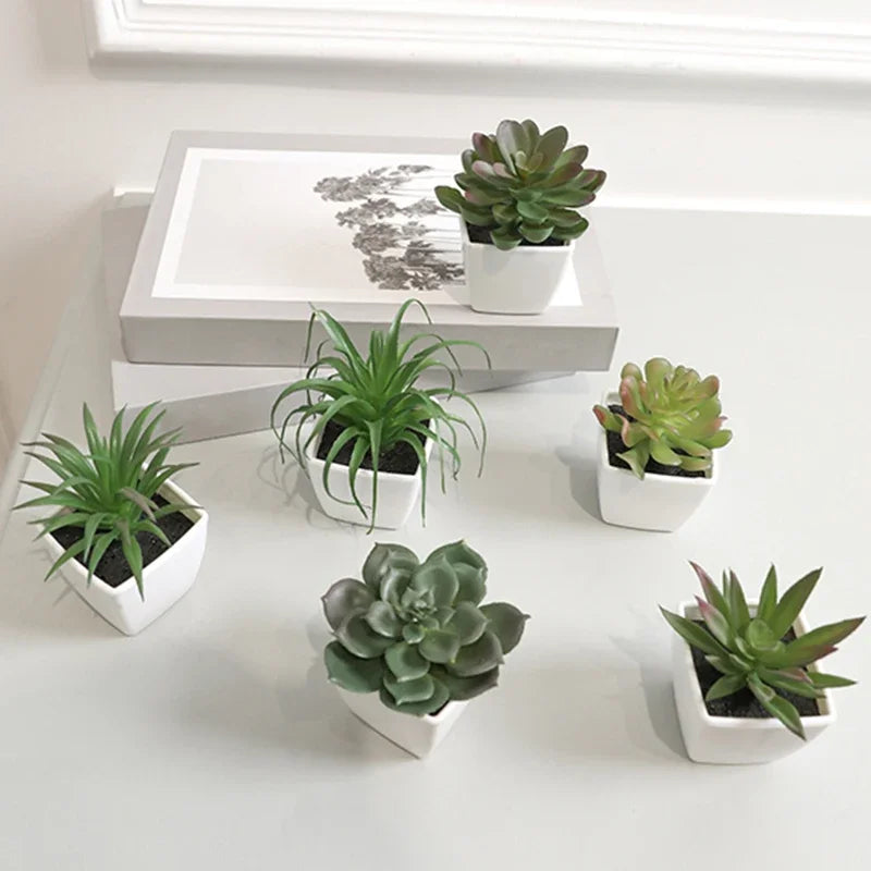 Mini Artificial Succulent Plants Set of 6