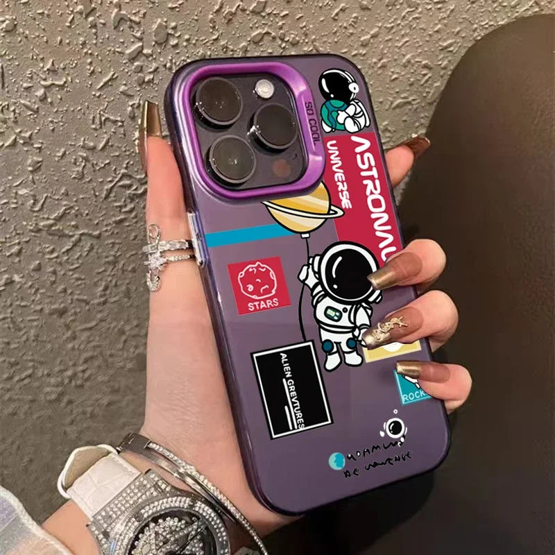 Astronaut Cartoon TPU Case for iPhone