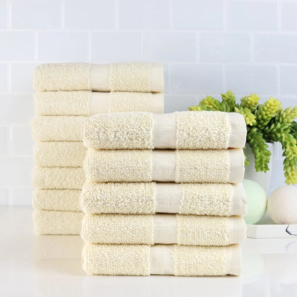 Beige 12-Piece Bleach-Safe Towel Set