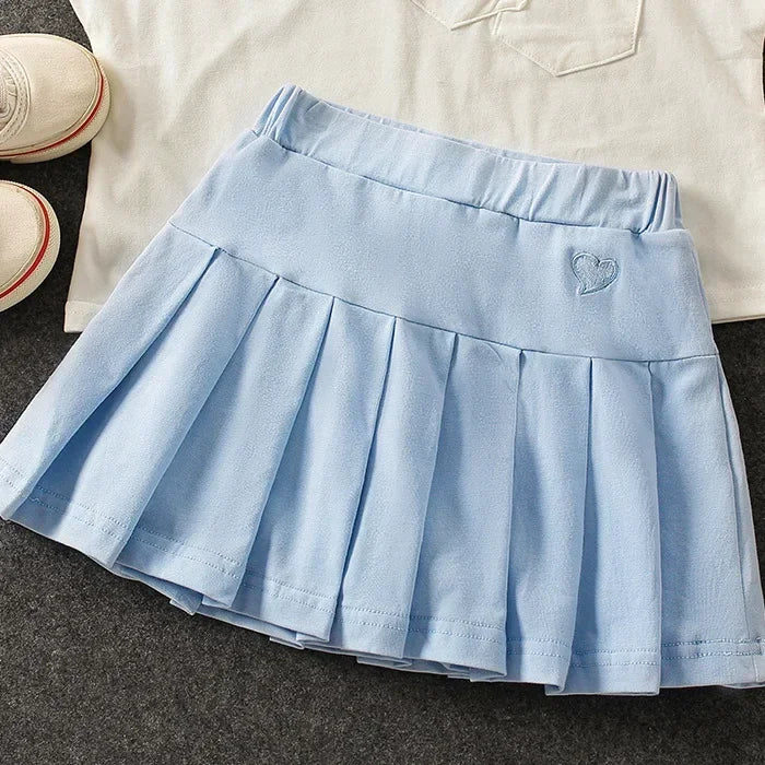 Girls Pleated Culottes with Shorts