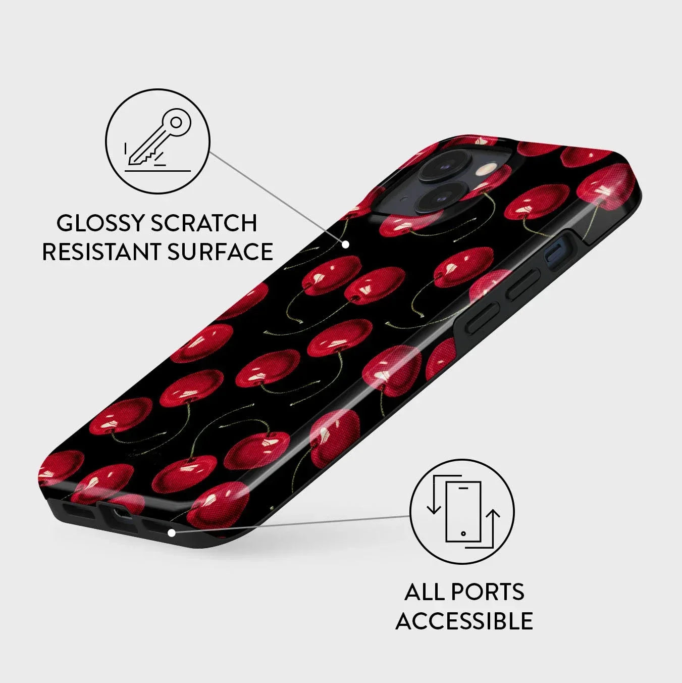 Black Cherry Magnetic iPhone Case
