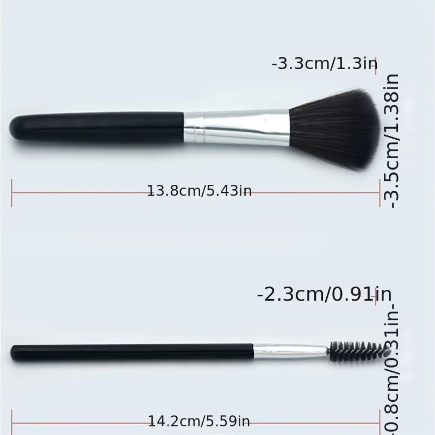 7pcs Black Essential Makeup Brush Set