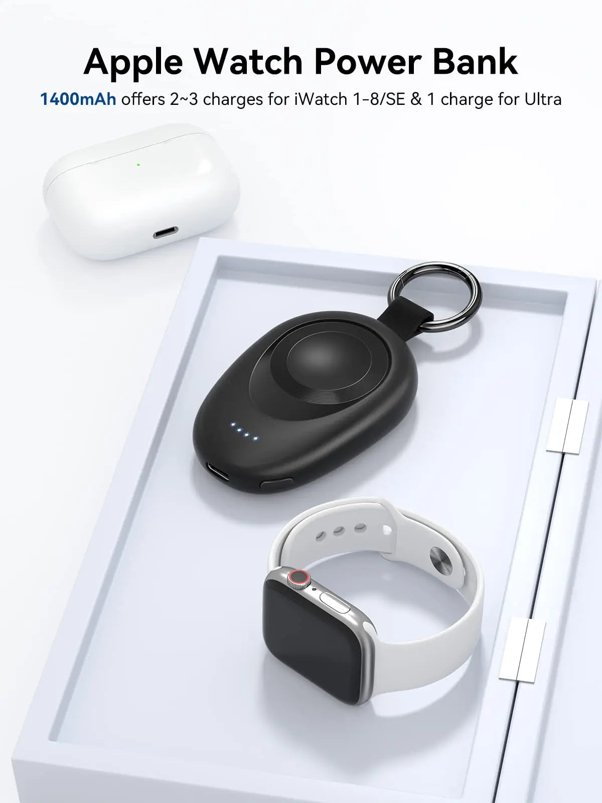 Portable Apple Watch Wireless Charger Keychain