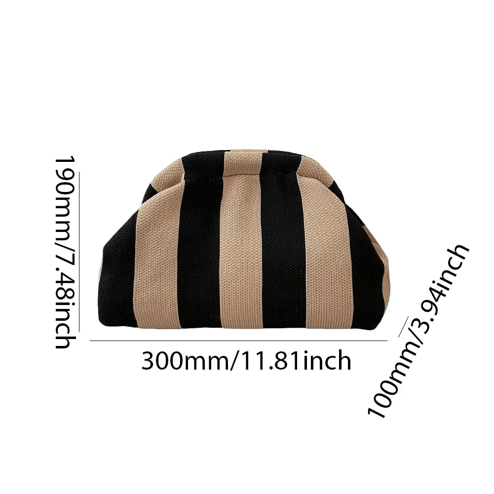 Colorblock Crochet Summer Clutch Bag