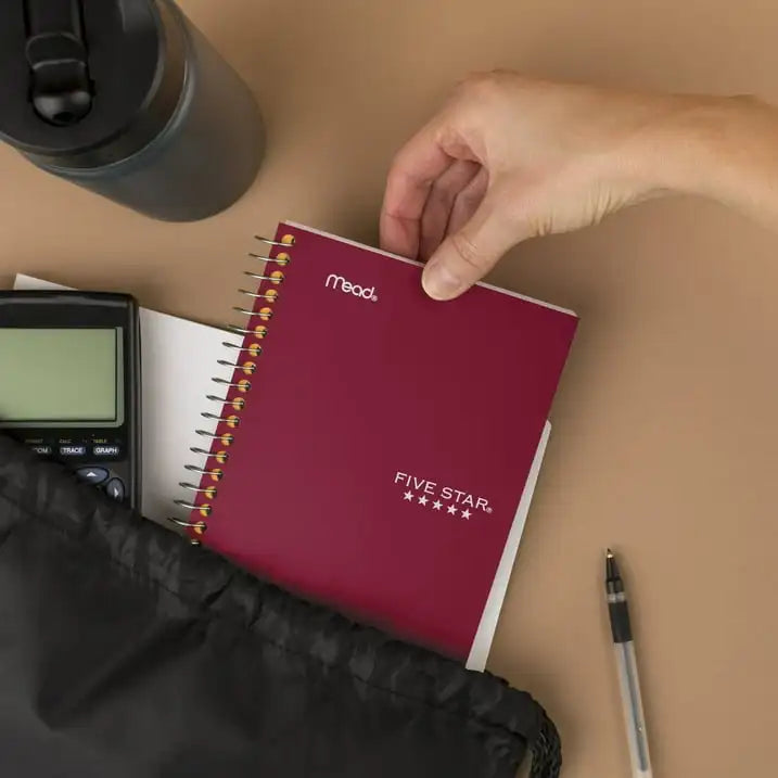 Five Star 7x5 Burgundy Notebooks – 8 Pack