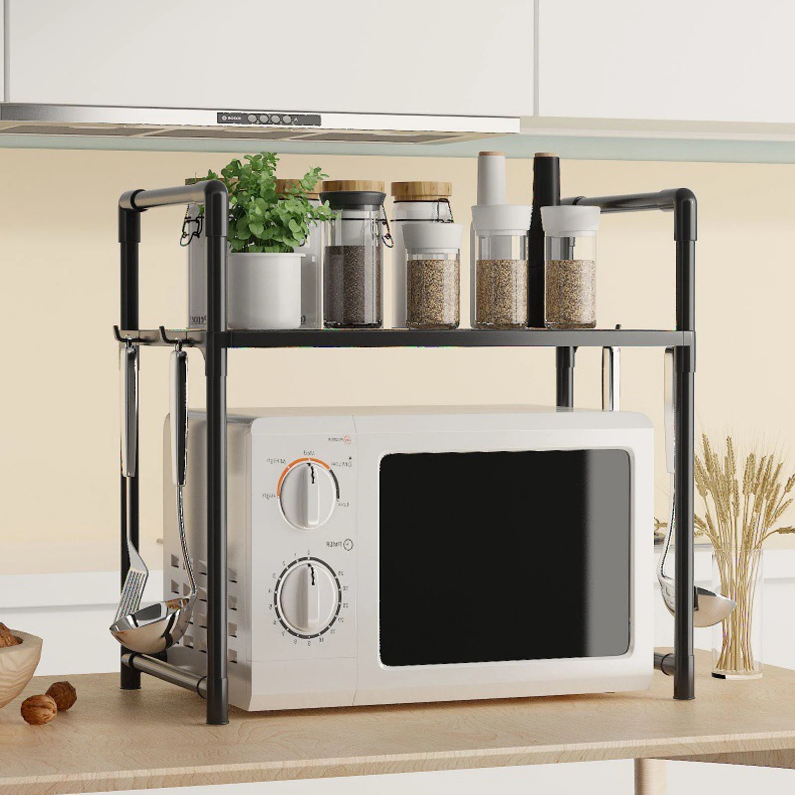 Microwave Storage Rack Organizer Shelf