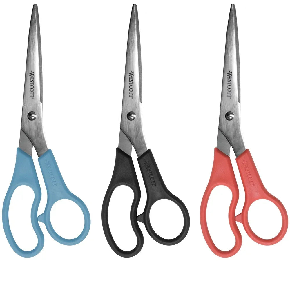 Durable 8" Stainless Steel Scissors 3 Pack