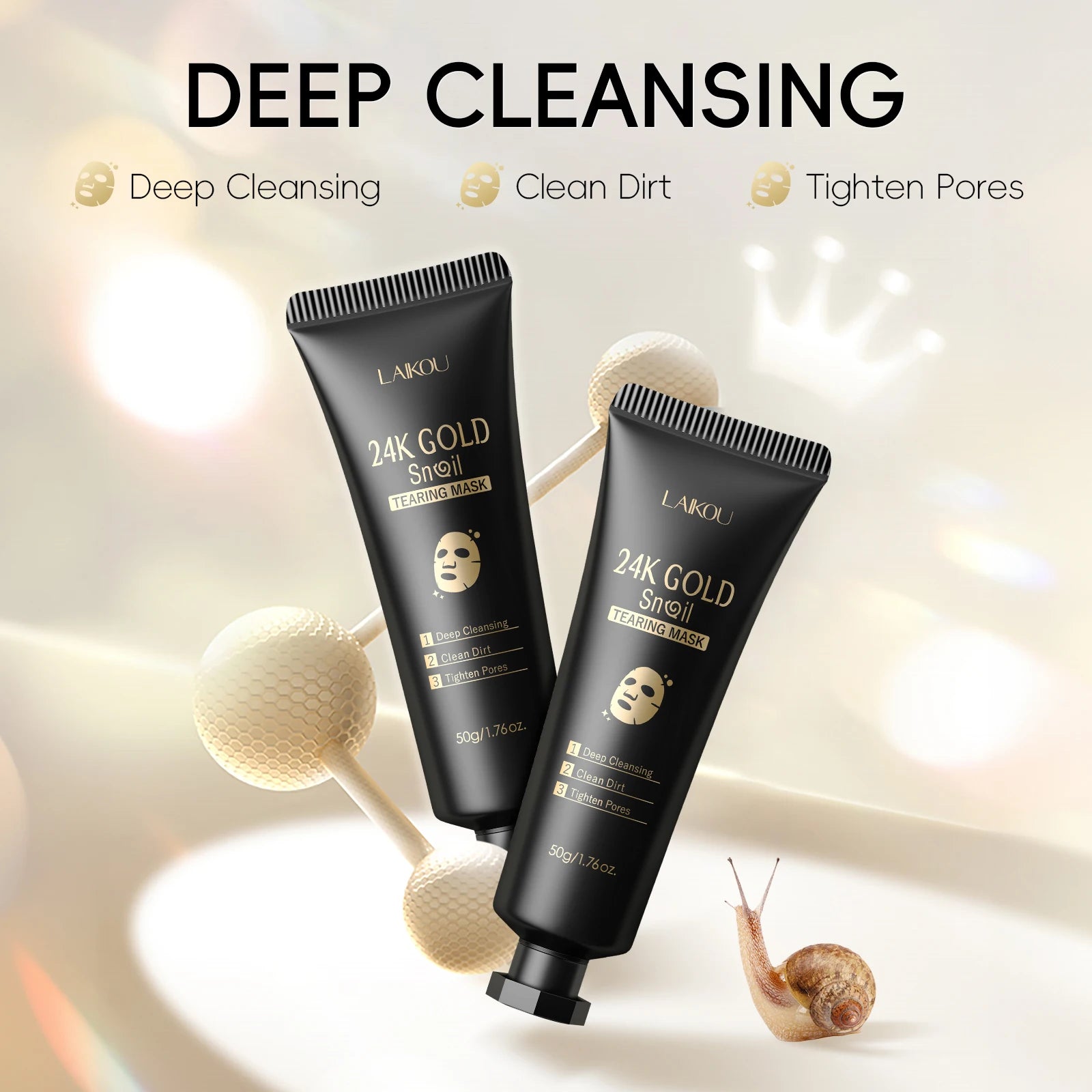 LAIKOU 24K Gold Snail Peel-Off Mask