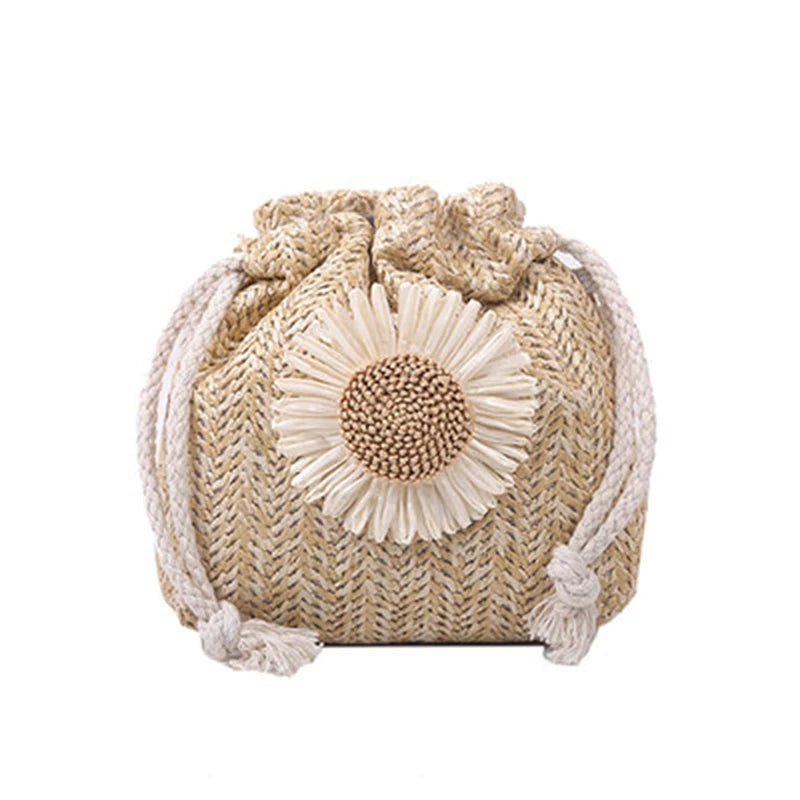 Woven Rattan Summer Straw Shoulder Bag