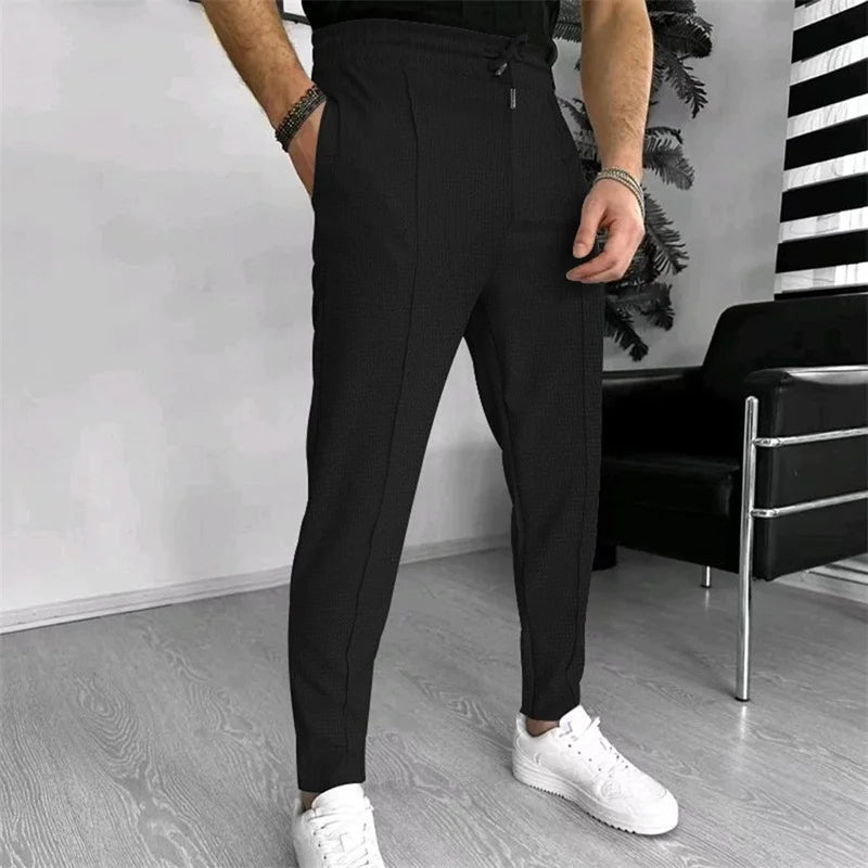 Men’s Casual Drawstring Pants with Pockets