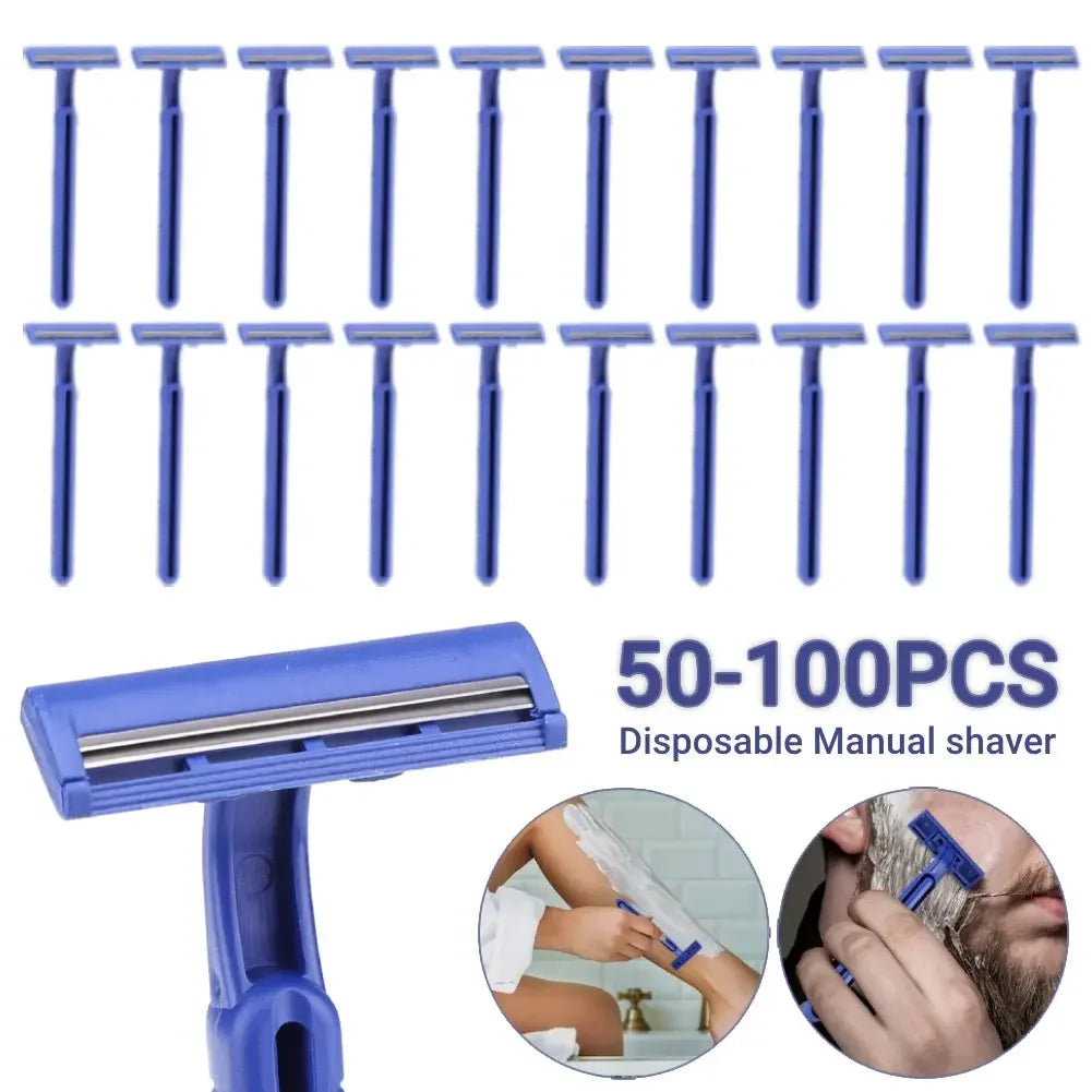 50/100PCS Twin Blade Disposable Razors