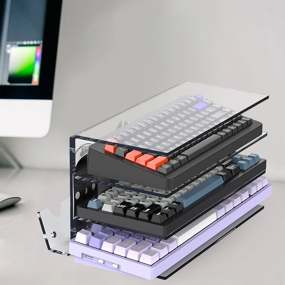 3-Tier Acrylic Keyboard Mouse Organizer