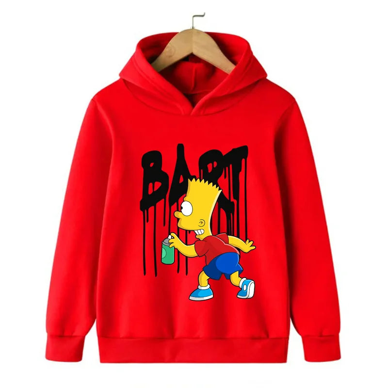 Simpsons Cartoon Kids Hoodie Kawaii
