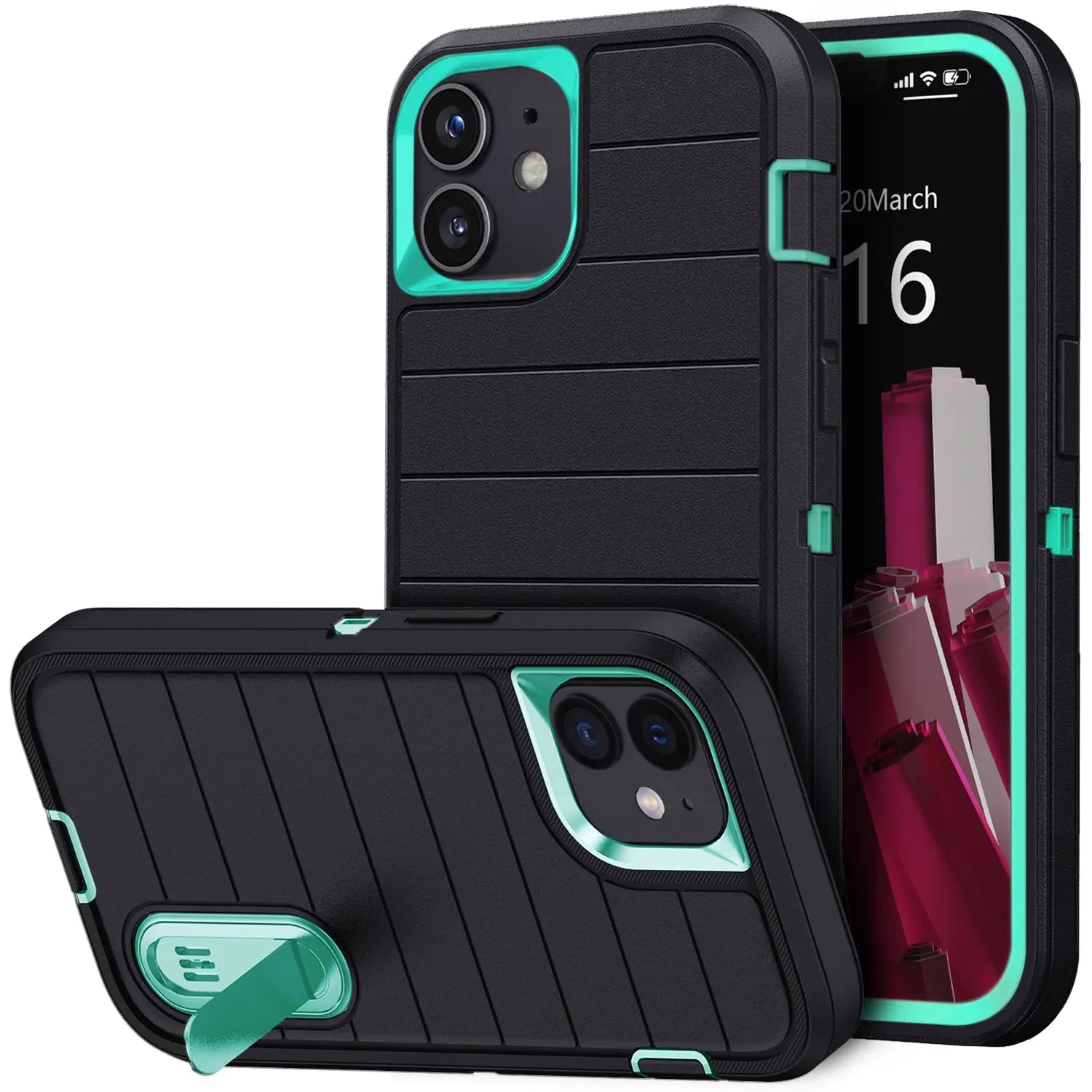 iPhone 11 Rugged Kickstand Case – B/G