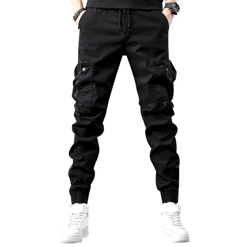 Men’s Slim Fit Cargo Pants – Black