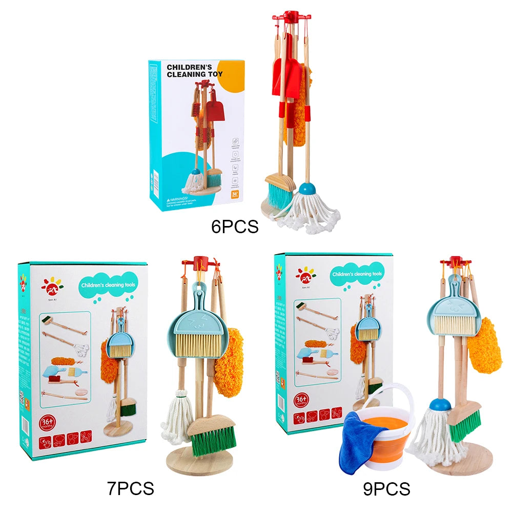 Wooden Montessori Kids Cleaning Set