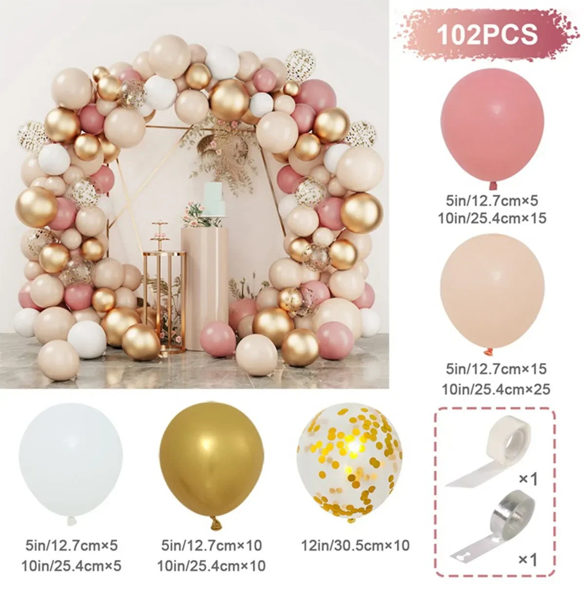 Retro Pink Pastel Macaron Balloon Kit