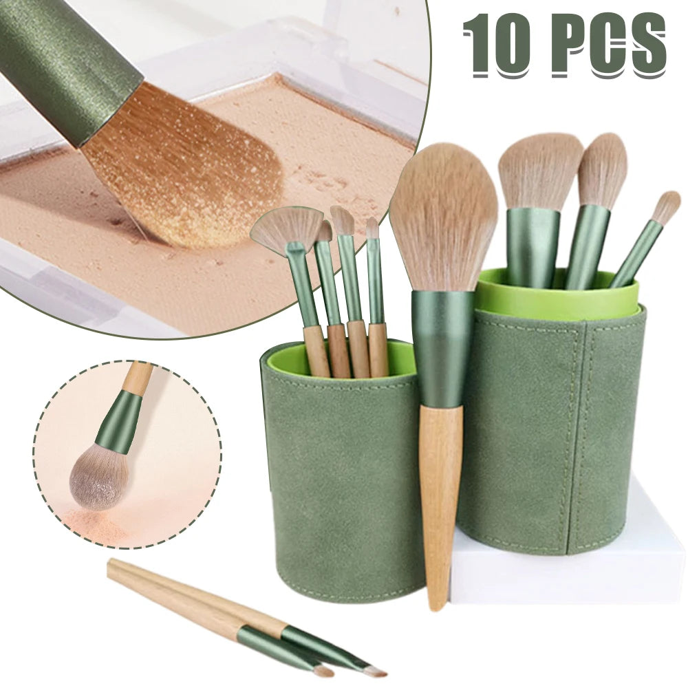 10-Piece Essential Makeup Brush Set