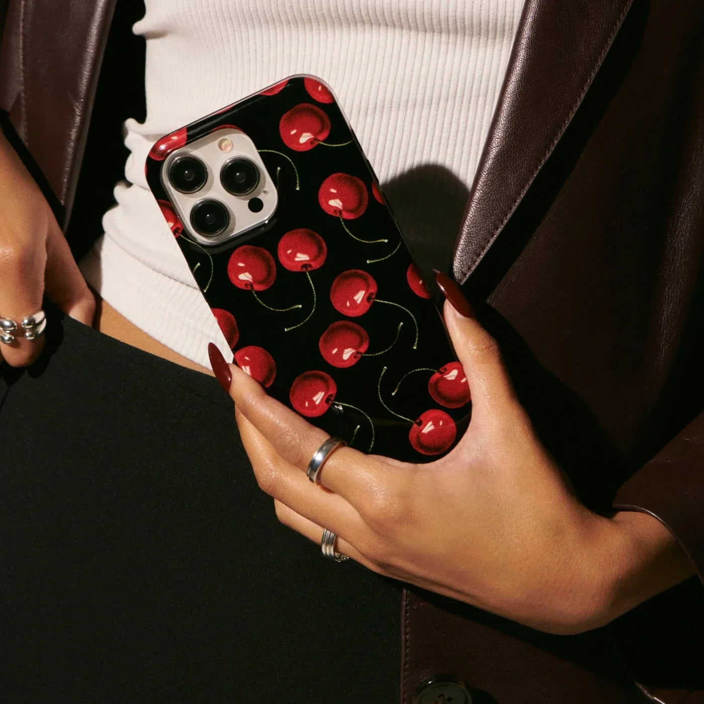 Black Cherry Magnetic iPhone Case