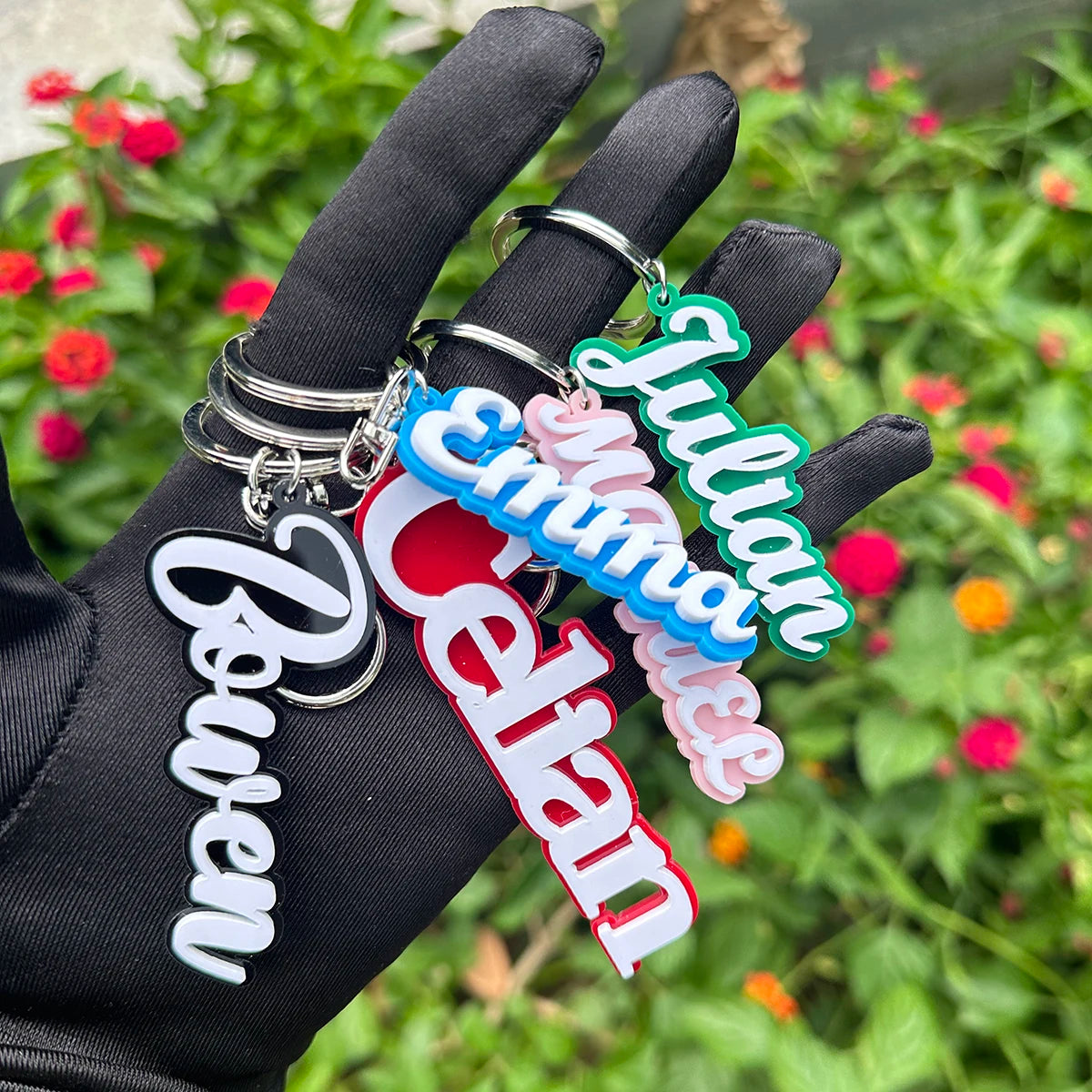 Custom Acrylic 3D Name Tag Keychain