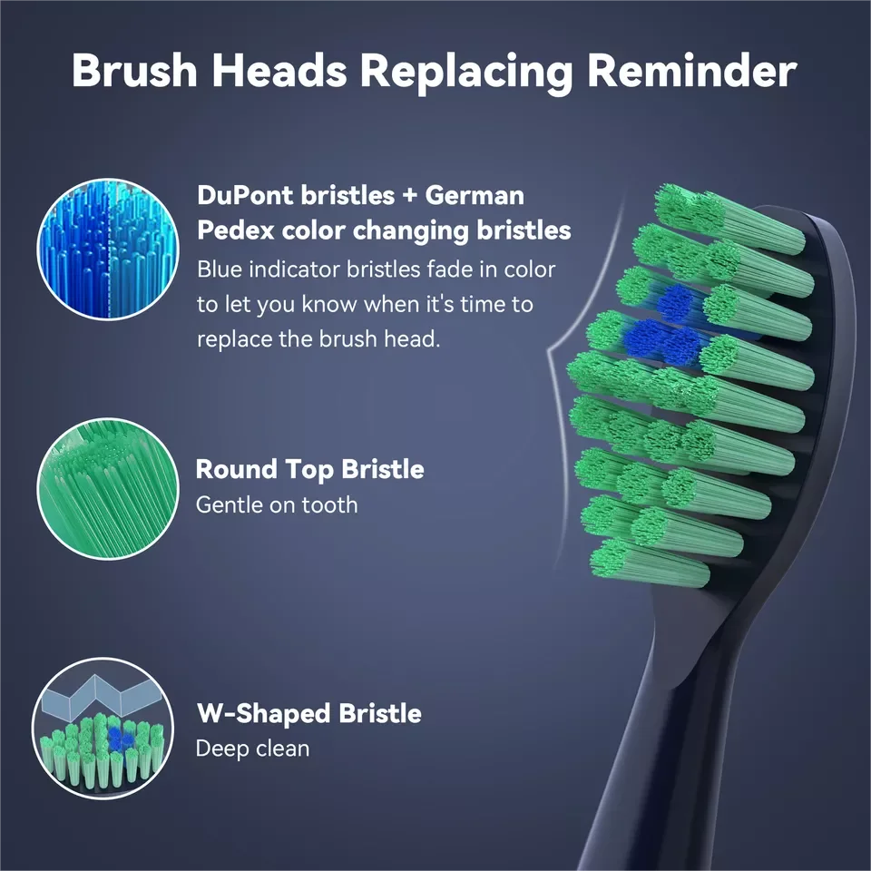 SEJOY Sonic Toothbrush 8 Heads USB Rechargeable