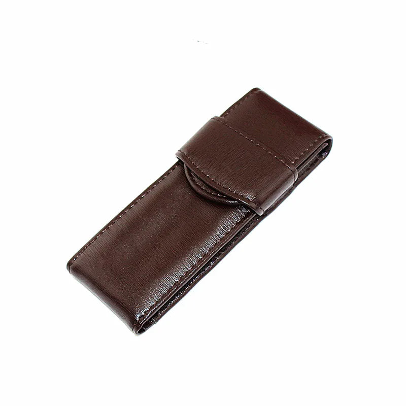 Leather Fountain Pen Case Cowhide Pouch